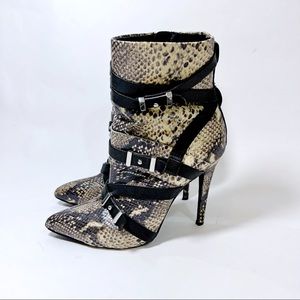 Guess Strapped Snake Skin Stiletto Boot